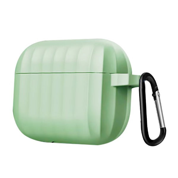 Protective Case Airpods 4 Rubber Case with Keychain | Light Green Protective Case Airpods 4 Rubber Case with Keychain | Light Green